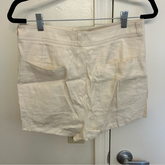 Maeve Anthropologie Colette Linen Blend Shorts Size 30 Antique Pearl - Picture 6 of 10